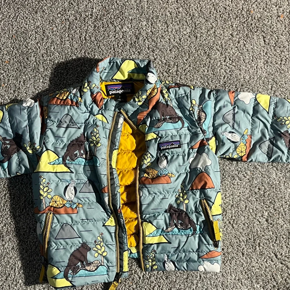 Patagonia Baby Puffer Jacket Reversible Print Insulated Coat - Picture 4 of 7